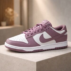 Men Nike Dunk Low Two-Tone Taupe and White rear color way Sneakers